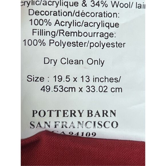 Pottery barn wool blend snowflake Christmas stocking - Picture 5 of 5